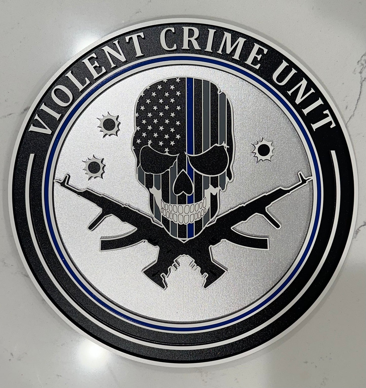 Custom Layered Wall Sign - Painted MDF Replica of Police, Military Challenge Coin, or Company Logo/Emblem