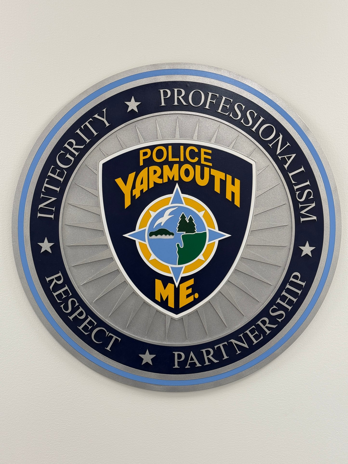 Custom Layered Wall Sign - Painted MDF Replica of Police, Military Challenge Coin, or Company Logo/Emblem